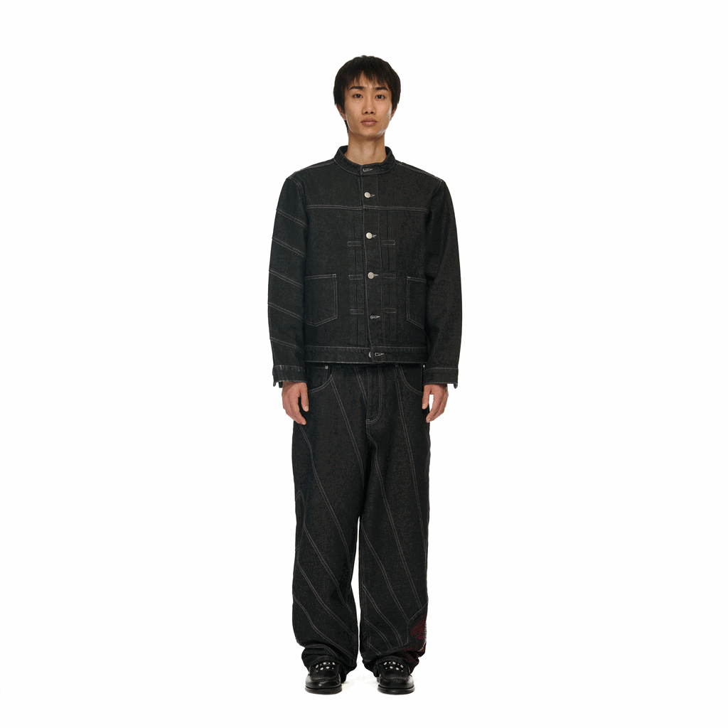 "yakuza" raw denim Jacket